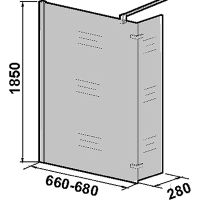 Душевая перегородка WeltWasser WW400 70G+30G профиль Хром стекло прозрачное арт-10000002945 — фото 4, Душевые перегородки