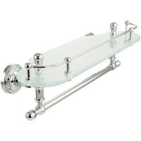 Стеклянная полка Migliore Mirella Хром арт-17248 — фото 1, Полки для ванной и душа