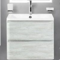 Тумба под раковину BelBagno подвесная Rovere Vintage Bianco арт-ALBANO-600-2C-SO-RVB — фото 1, Тумбы под раковину