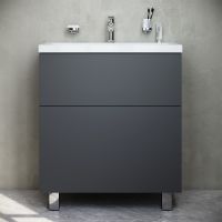 Товар: Тумба под раковину AM.PM Gem 75 Графит матовый арт-M90FSX07522GM32 - фото 8 Тумба под раковину AM.PM Gem 75 Графит матовый арт-M90FSX07522GM32 — фото 8, Тумбы под раковину