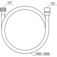 Душевой шланг Ravak SatinFlex Черный матовый арт-X07P568 — фото 5, Душевые шланги