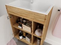 Тумба с раковиной 1MarKa Lido 60Н Дуб сонома Белый арт-У83300 — фото 3, Тумбы с раковиной