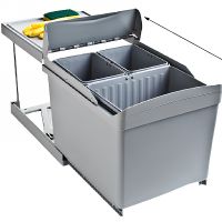 Система сортировки мусора Alveus Albio 30 1x16 L+2X7.5 L Серая арт-1090337 — фото 1, Системы сортировки мусора