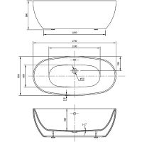 Товар: Акриловая ванна Vincea 170x80 без гидромассажа арт-VBT-405-1700 - фото 4 Акриловая ванна Vincea 170x80 без гидромассажа арт-VBT-405-1700 — фото 4, Акриловые ванны