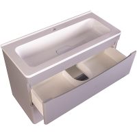 Тумба под раковину Style Line Бергамо мини 90 Люкс Plus подвесная Серая антискрейч арт-СС-00002365 — фото 2, Тумбы под раковину