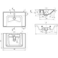 Тумба с раковиной Brevita Dallas 70 подвесная Дуб Галифакс олово арт-УТ000012093 — фото 12, Тумбы с раковиной