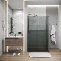 Душевой уголок Grossman Galaxy 100х90 профиль Графит сатин стекло тонированное арт-120.K33.01.1090.42.10 — фото 3, Прямоугольные душевые уголки