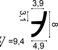 Профиль для скрытого освещения Orac Decor 2000x80x50 мм арт-C373F — фото 2, Карнизы