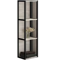 Шкаф полупенал Comforty Дюссельдорф 35М подвесной Дуб дымчатый арт-00004148024 — фото 1, Пеналы для ванной комнаты