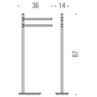 Товар: Напольная стойка Colombo Design Square Нержавеющая сталь арт-B9901.HPS1 - фото 2 Напольная стойка Colombo Design Square Нержавеющая сталь арт-B9901.HPS1 — фото 2, Стойки - набор держателей