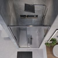 Душевая дверь Niagara Nova 100 профиль Хром стекло прозрачное арт-NG-64-10A — фото 4, Раздвижные душевые двери