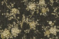 Обои Prima Italiana Ducale Винил на флизелине (1,06*10,05) Черный/Золото, Цветы/Птицы арт-80207 — фото 2, Обои для стен
