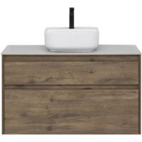 Тумба под раковину Aquanet Nova Lite 100 подвесная Дуб рустикальный арт-249521 — фото 5, Тумбы под раковину