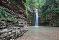 Фреска Ortograf Горы 30947 Фактура бархат FX Флизелин (4*2,7) Серый/Зеленый, Горы/Водопады/Природа арт-30947 (бархат FX) — фото 2, Фрески