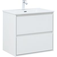 Тумба под раковину Aquanet Милан 70 подвесная Белый глянец арт-336368 — фото 1, Тумбы под раковину