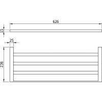 Полка для полотенец Nofer Corinto Сатин арт-16923.S — фото 2, Полки для полотенец