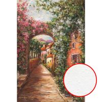 Фреска Ortograf Городской пейзаж живопись 7600 Фактура бархат FX Флизелин (1,8*2,7) Оранжевый/Зеленый/Розовый, Город/Цветы/Живопись арт-7600 (бархат FX) — фото 1, Фрески