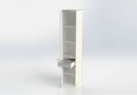 Шкаф пенал Aquanet Порто 35 R подвесной Белый арт-195732 — фото 8, Пеналы для ванной комнаты