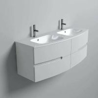 Тумба под раковину Jacob Delafon Nona 140 подвесная Белая глянцевая арт-EB1891RU-G1C — фото 2, Тумбы под раковину