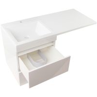 Тумба под раковину Style Line Даллас Люкс Plus 120 подвесная Белая арт-СС-00002351 — фото 3, Тумбы под раковину