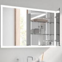 Зеркальный шкаф Emco Asis prime 120 с подсветкой Серебро арт-9497 060 84 — фото 6, Зеркальные шкафы в ванную