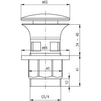 Донный клапан Rav Slezak click-clack Хром арт-MD0808 — фото 2, Донные клапаны