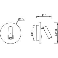 Настенный светильник Crystal Lux Черный арт-CLT 223W BL — фото 5, Бра