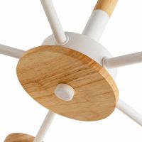 Люстра Artelamp Tyler Белая Светлое дерево арт-A1031PL-5WH — фото 4, Люстры