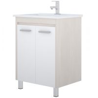 Тумба под раковину Corozo Лорена 75 Лайн Белая арт-SD-00000356 — фото 2, Тумбы под раковину