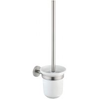 Ершик для унитаза Allen Brau Priority Белый Никель брашированный арт-6.31008-BN — фото 1, Ершики для унитаза