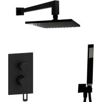 Душевая система Paffoni Ringo Черная матовая арт-KITRIN018NO/M — фото 1, Встраиваемые душевые комплекты