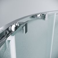 Душевой уголок Grossman Cosmo 100х100 профиль Хром стекло шиншилла арт-301.K33.02.1010.10.02 — фото 8, Душевые уголки четверть круга