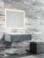 Тумба с раковиной SanVit Авеню-1 75 с фактурой под дерево подвесная Шелк Сталь арт-kavenu175 — фото 5, Тумбы с раковиной