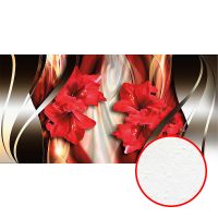 Фреска Ortograf 3D 6705 Фактура бархат FX Флизелин (5,4*2,7) Красный/Черный, Цветы/Абстракция арт-6705 (бархат FX) — фото 1, Фрески