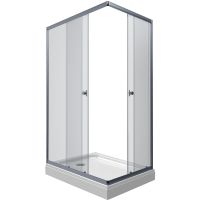 Душевой уголок Triton Вента-Хром 100х80 профиль Хром стекло прозрачное арт-Щ0000049617 — фото 1, Прямоугольные душевые уголки