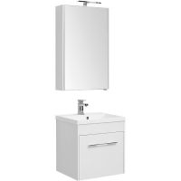 Комплект мебели для ванной Aquanet Августа 58 подвесной Белый арт-287681 — фото 1, Комплекты мебели для ванной