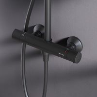 Товар: Душевая система AM.PM Like с термостатом Черная матовая арт-F0780422 - фото 10 Душевая система AM.PM Like с термостатом Черная матовая арт-F0780422 — фото 10, Душевые стойки