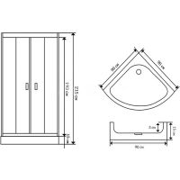 Душевая кабина Ceruttispa Viva 90х90 91 без гидромассажа арт-VIVA91 — фото 11, Душевые кабины