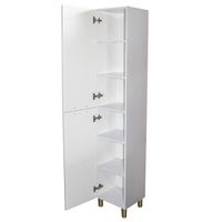 Шкаф пенал Mixline Сура 35 Серый Белый арт-539807 — фото 2, Пеналы для ванной комнаты