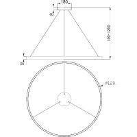 Подвесной светильник Maytoni Modern Rim Латунь арт-MOD058PL-L65BS4K — фото 6, Подвесные светильники
