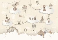 Фреска детская Ortograf Little Friends 34407 Фактура флок FLK Флизелин (4,4*3) Бежевый, Животные/Мультимедия арт-34407 (флок FLK) — фото 2, Фрески