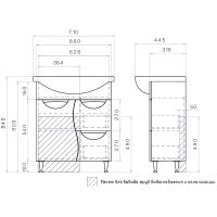 Тумба под раковину Vigo Callao 70 Белая арт-tn.CAL.BAL.70.1D.2Y — фото 6, Тумбы под раковину