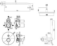 Душевая система Paffoni Light Белая матовая арт-KITLIG015BOKING — фото 5, Встраиваемые душевые комплекты