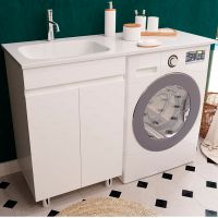 Тумба с раковиной Эстет Barcelona Luxe 120 L Белая арт-ФР-00007065 — фото 1, Тумбы с раковиной