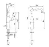 Смеситель для раковины Migliore Oxford Бронза арт-19093 — фото 2, Смесители для раковины
