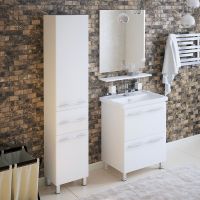 Зеркало Corozo Мирэль 60 Белое арт-SD-00000274 — фото 3, Зеркала в ванную комнату