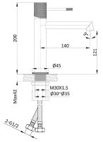 Смеситель для раковины Vincea Desire Черный матовый арт-VBF-1D1MB — фото 9, Смесители для раковины