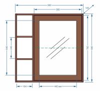 Зеркальный шкаф Stella Polar Монтоне 80 Венге арт-SP-00000158 — фото 4, Зеркальные шкафы в ванную