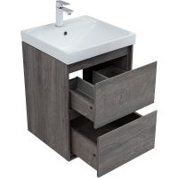 Тумба под раковину Aquanet Милан 50 подвесная Дуб рошелье арт-336371 — фото 3, Тумбы под раковину