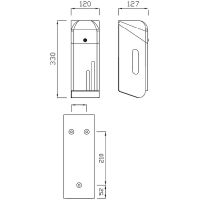 Диспенсер туалетной бумаги Nofer Нержавеющая сталь глянцевая арт-05100.B — фото 2, Диспенсеры туалетной бумаги